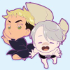 yoi49 Christophe and Victor chibi keychain