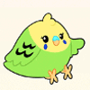 Squishable Green Budgie blinking