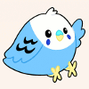 Squishable Blue Budgie waving wing
